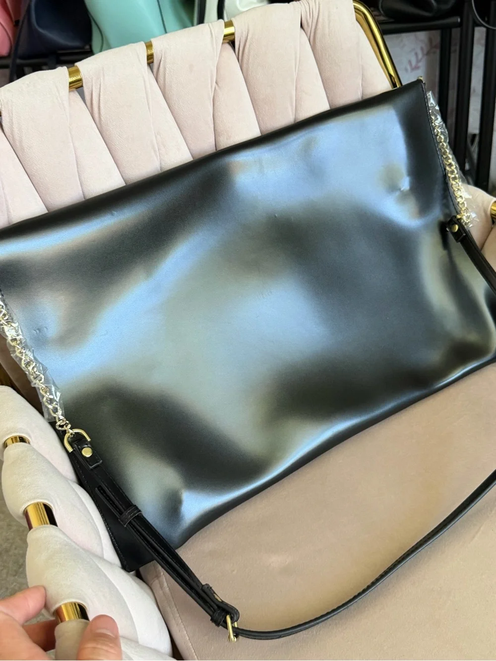 Glass Ladder & Co. The Hepburn Black Vegan Leather Laptop Bag / Document Holder